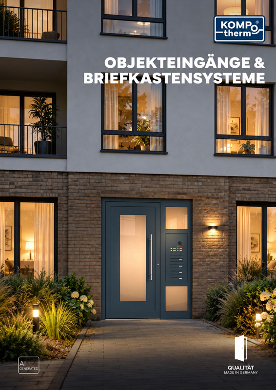 Flyer KOMPOtherm-Objekteingangstüren von SCHWARZE in Essen
